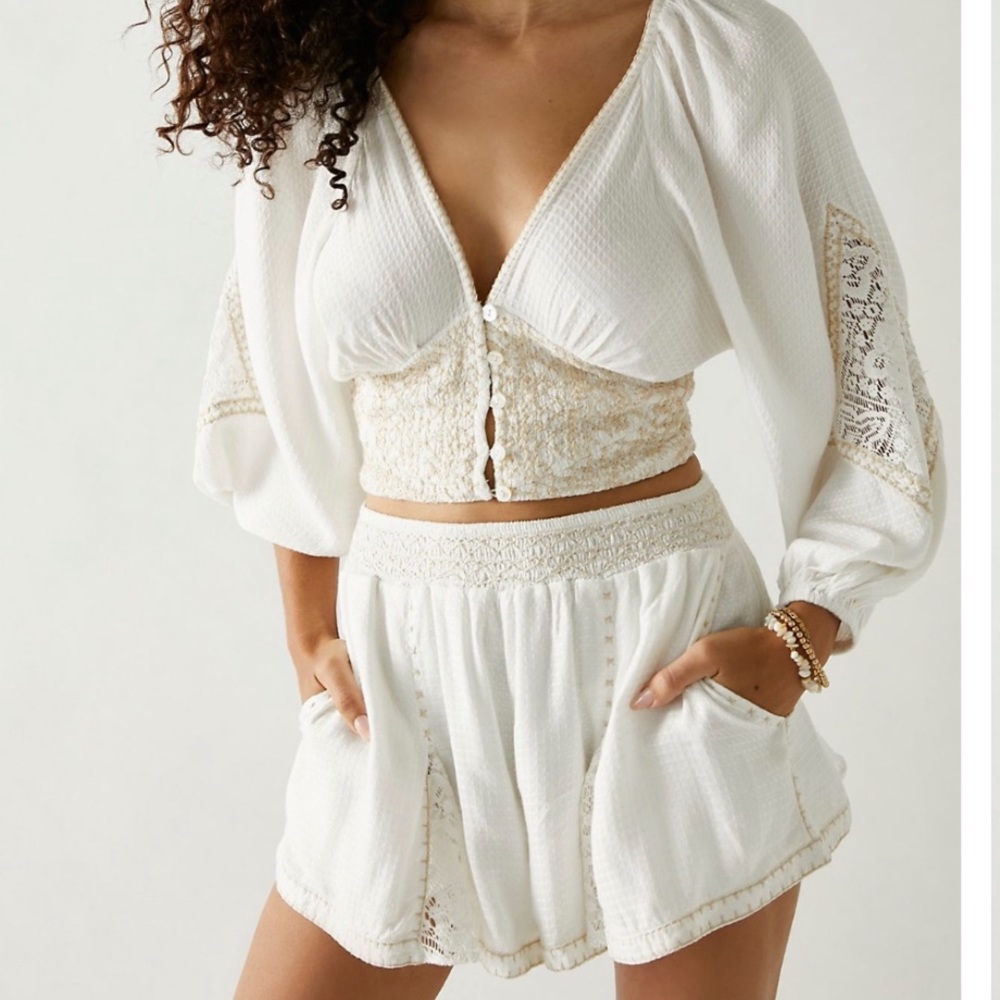 Free People Southwest Lace Short Set
